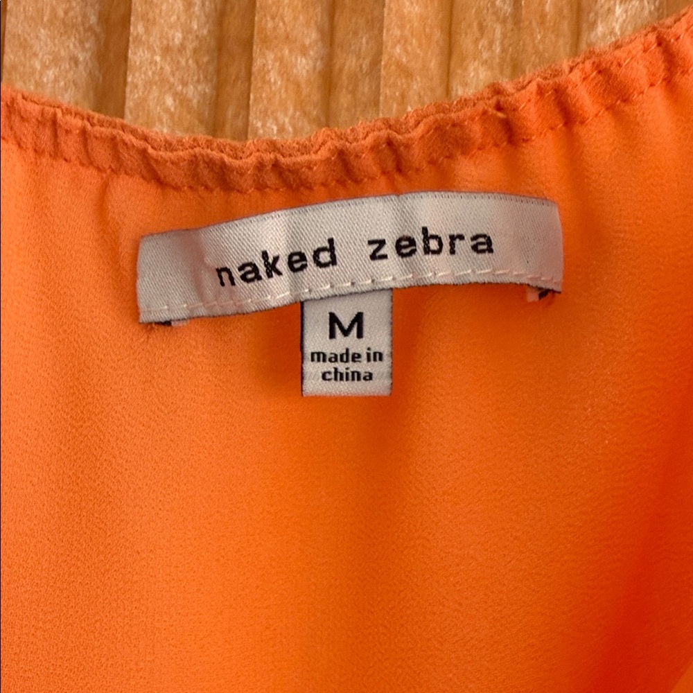 Nine Britton Floral and Naked Zebra Peach color Women's Tops - Picture 5 of 7